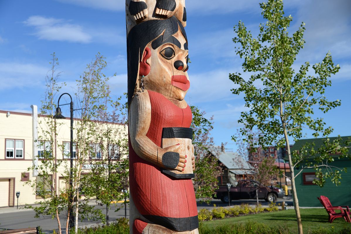 06B Totem Pole Close Up Next To The Yukon River Whitehorse Yukon